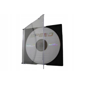 Pudełka CD x 1 SLIM na płyty czarne HQ 100 szt